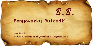 Benyovszky Bulcsú névjegykártya